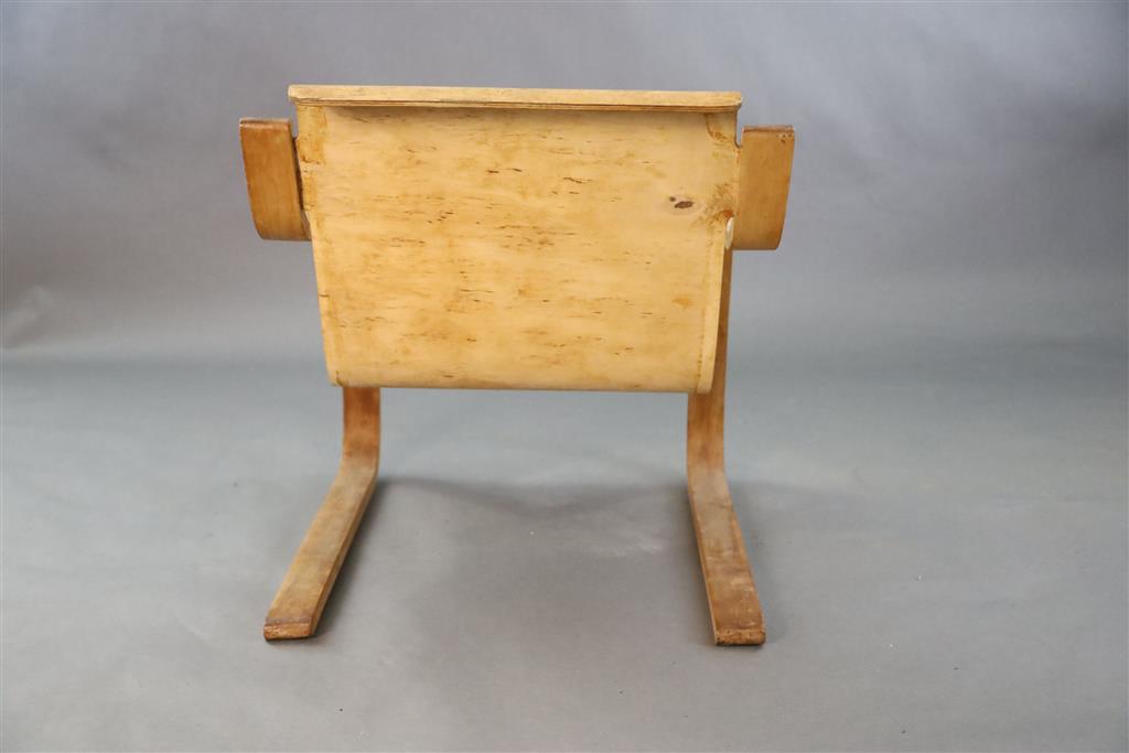 An Alvar Aalto for Finmar Ltd model 31 cantilever chair, W.1ft 11.75in. D.2ft 4in. H.2ft 3in.